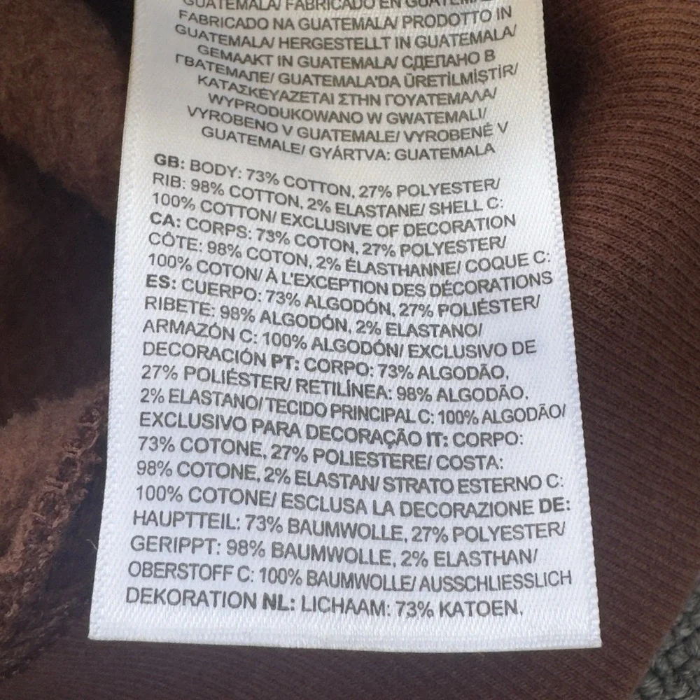 The North Face Mens Medium Hoodie Brown Pullover Sweatshirt Big Logo Graphic